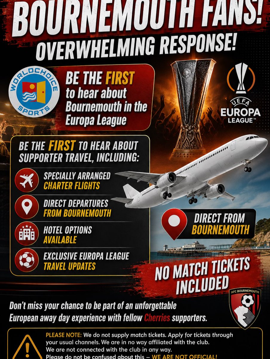 MutantWizard's tweet photo. Bournemouth fans, get ready for the Europa League! https://t.co/TdA6MsJT5P