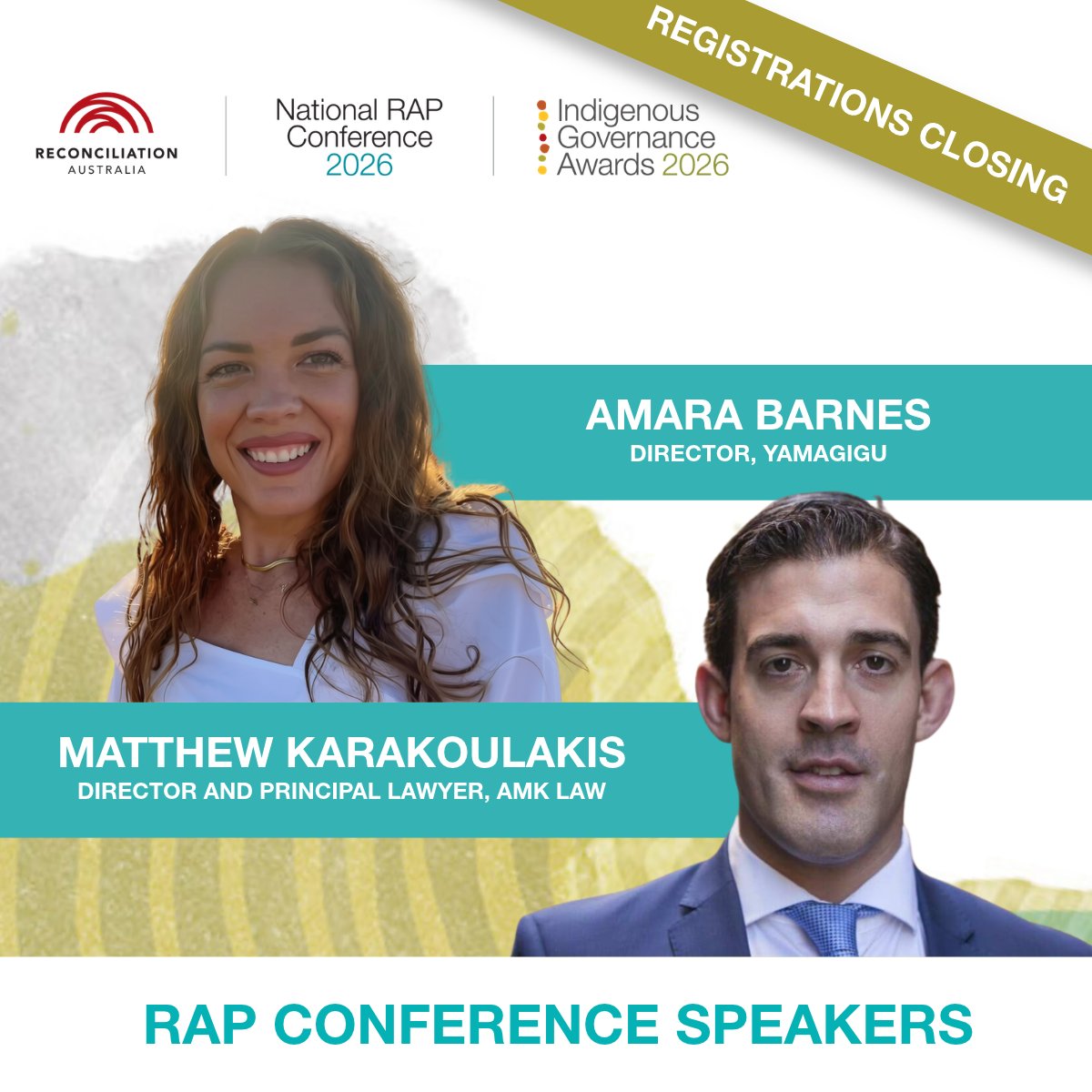 RecAustralia's tweet photo. Even more #RAPConference2026 speakers announced! 

📅 4 – 6 November 2026
📍 Adelaide Convention Centre, Tarntanya/Adelaide
🎫 Register now: https://t.co/UhAl0C94GJ

#Reconciliation #ALLIN https://t.co/mHG8Rbu9h0