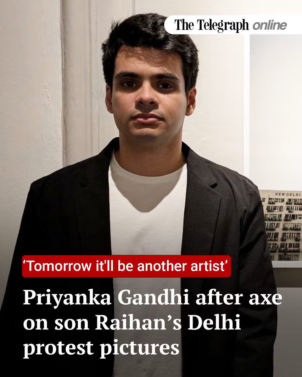 GuptaPragnya's tweet photo. Today Raihan Vadra it is, tomorrow it will another artist. 

Censoring Raihan Vadra’s photographic images at his solo exhibition is ridiculous and "muzzling" of the voice of the youth across the nation is now the dictatorial version of the present BJP Govt. 🤬🤬😡

https://t.co/tPYsC7EFnz