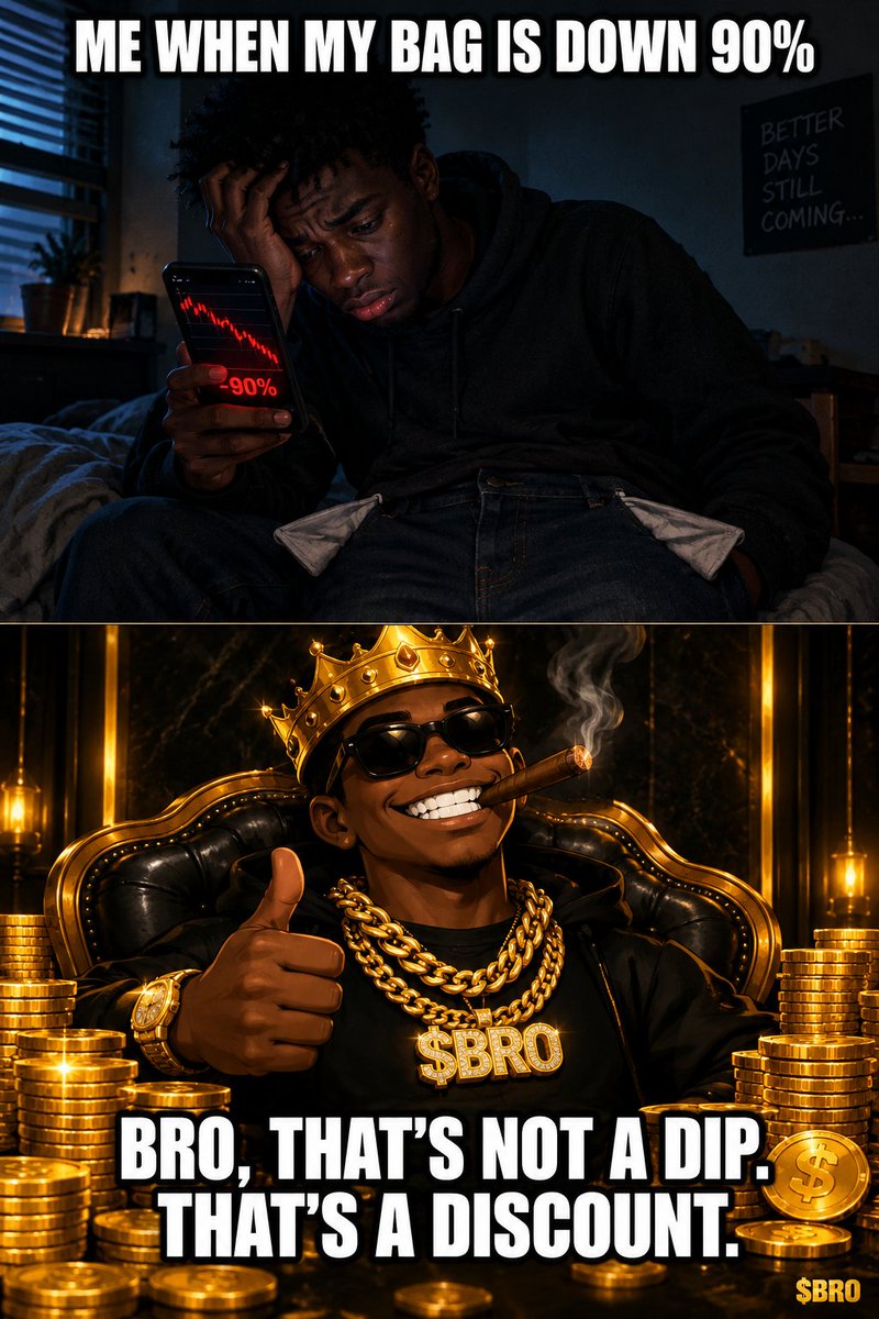 Excelaris1's tweet photo. Down 90% and still smiling 😎💰
Bro doesn't see a dip, Bro sees a discount.

@broisc00king $BRO #BRO https://t.co/dBCU59i2CA