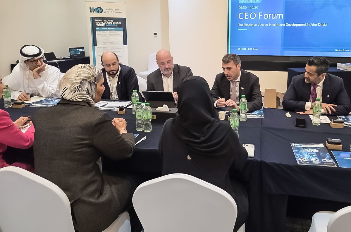 CCAD's tweet photo. Today, our CEO, Prof. Georges-Pascal Haber, joins the CEO Forum at the Abu Dhabi Future Health Summit for a conversation on shaping the next chapter of healthcare in Abu Dhabi, advancing value-based care, strengthening prevention, and reimagining care delivery. https://t.co/eCk3Mkg1rb
