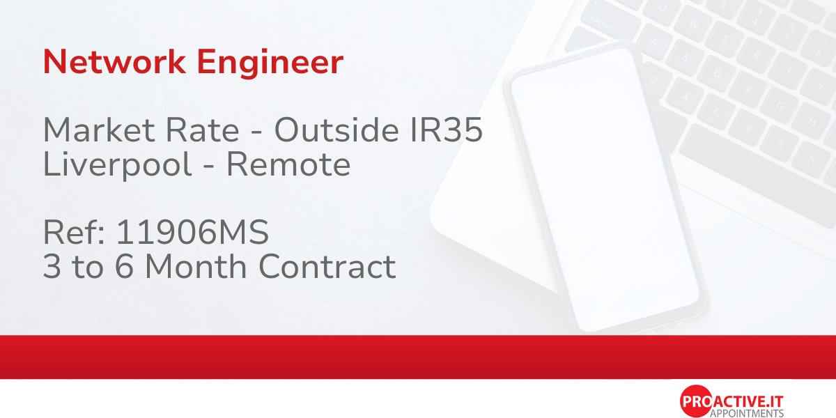 ProactiveIT_UK's tweet photo. We are looking for an experienced, hands-on Data Centre Network Engineer to join an urgent project that needs turning around.
https://t.co/BQKIDOF96h https://t.co/EQO5Y1O9CT