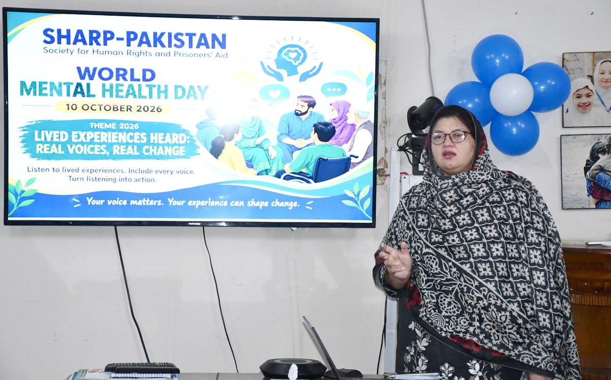 sharp_pak's tweet photo. SHARP-Peshawar celebrated World Mental Health Day  
Through engaging activities and awareness sessions, the team promoted emotional well-being, stress management, teamwork, and a stigma-free, supportive workplace. Because mental health matters every day! https://t.co/iNb5BrT6OO