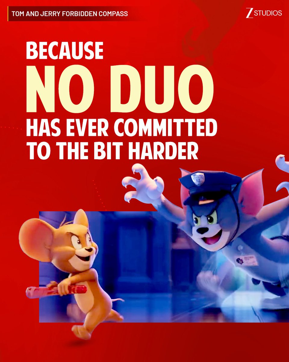 ZeeStudios_'s tweet photo. The OG cat-and-mouse chase is better on the big screen. ๐ธ๐ญ
Book your tickets now! ๐๏ธ
๐: https://t.co/avpkTZX7fQ
#TomAndJerryForbiddenCompass in cinemas tomorrow ๐ฟ
#IOFIndia #WarnerBrosIndia #TomAndJerry #WarnerBros
@nileshdeorah @girishjohar #AmeetBhuvan https://t.co/TkST2WrR39