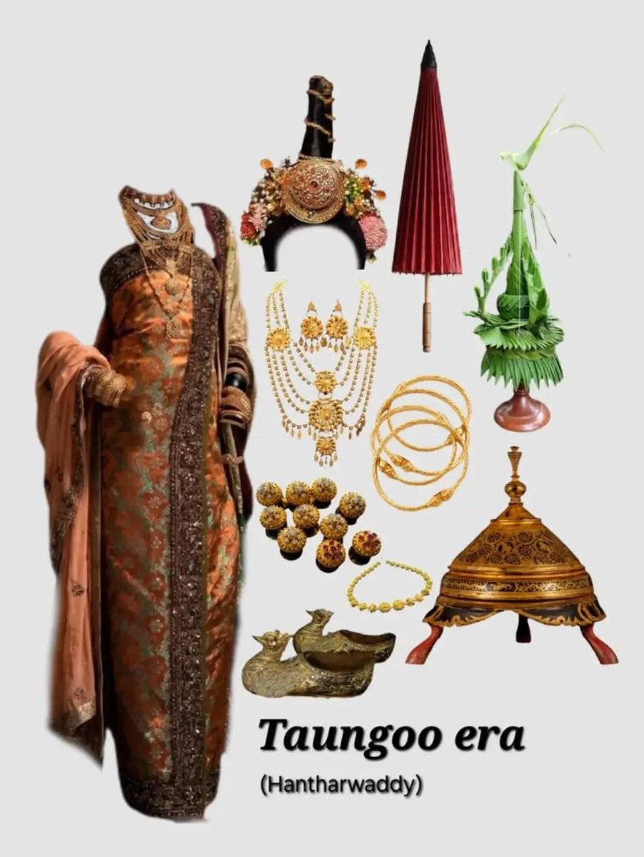JGsmomlc1v's tweet photo. I've seen some people on TikTok claiming that Myanmar and Thai cultures are similar because King Bayinnaung conquered Thailand. It's honestly mind-boggling how they think! King Bayinnaung was from the Toungoo Dynasty, but the traditional attire they are copying is actually from the Konbaung Dynasty. I’m just speechless at their lack of logic.The Nyaungyan Dynasty lies right between the Toungoo and Konbaung eras.

GMMTV ACCOUNTABILITY

#RespectMyanmarCulture
#CreditOurHeritage