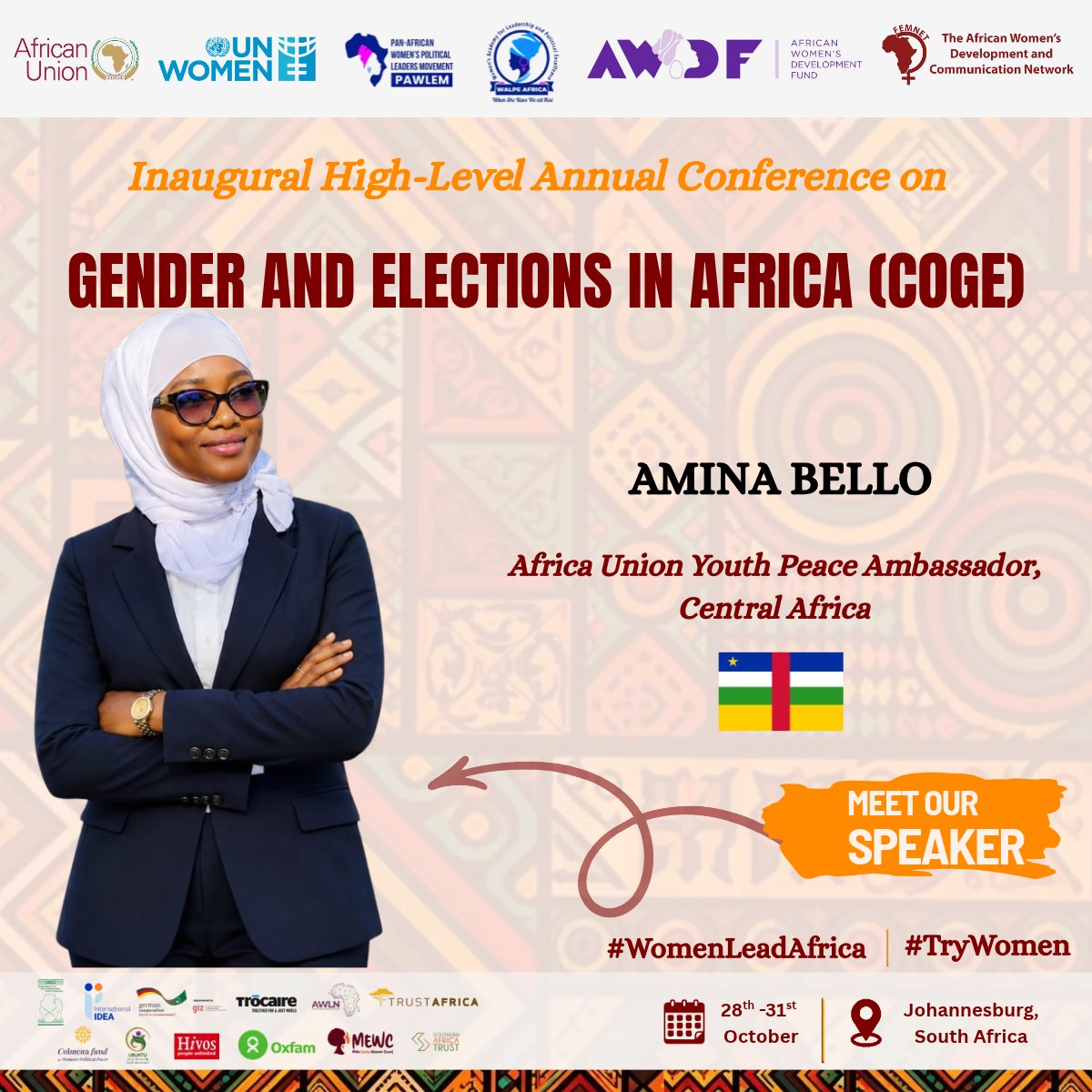 FemnetProg's tweet photo. @WALPEAfrica @_AfricanUnion @MakeWomenCount @Int_IDEA @TrustAfrica @colmenafund @AWLN_RDC @unwomenafrica The lineup keeps getting stronger! 🔥

Meet the next panel of powerhouses bringing critical insights, strategic solutions, and lived expertise to #COGE2026👇🧵 https://t.co/CuYVMFyj83