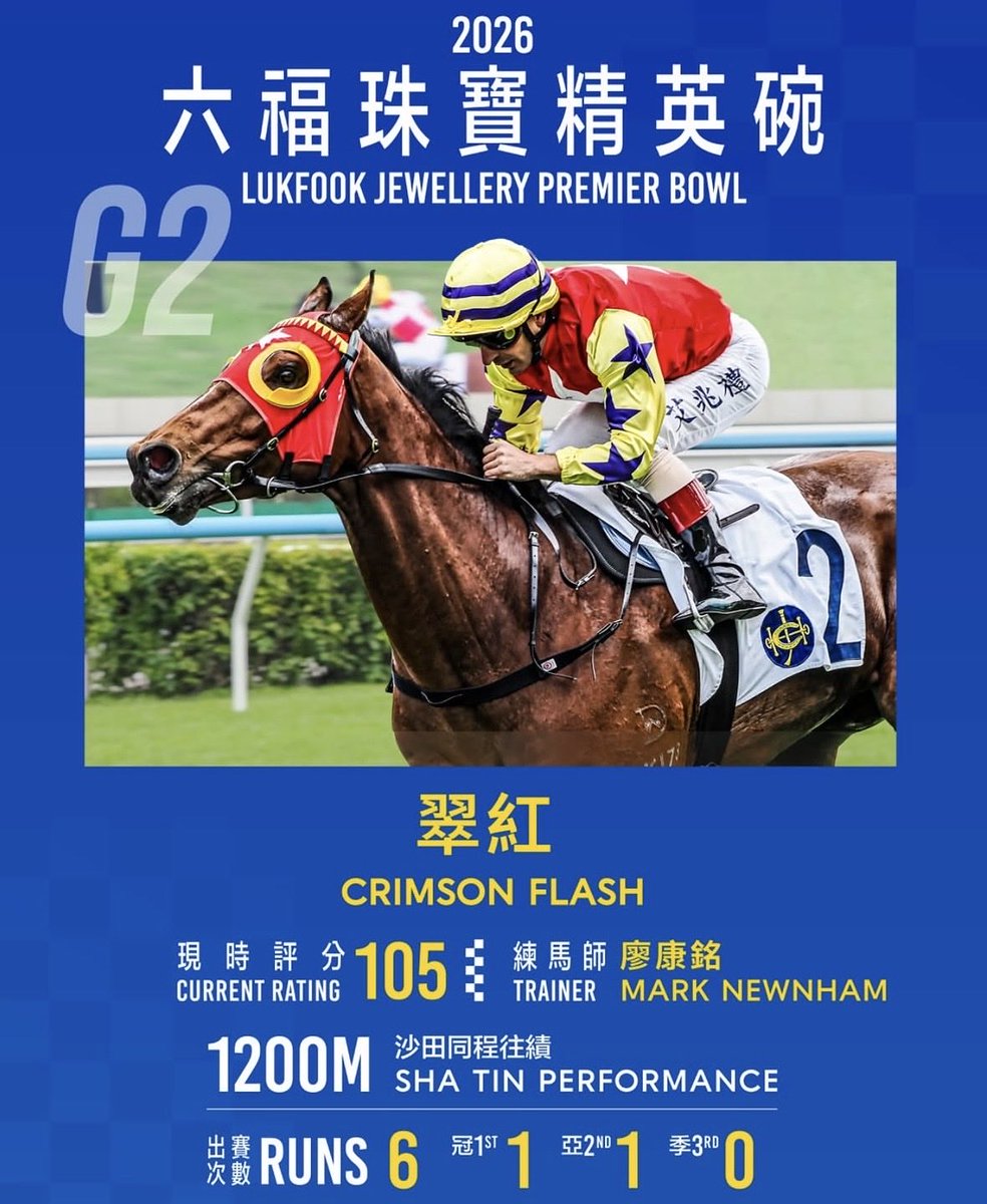 HKJC_Racing's tweet photo. Some of Hong Kong’s fastest horses lock horns in Sunday’s Group 2 Lukfook Jewellery Premier Bowl! 🔥

📍 Sha Tin, 25 Oct | #LoveRacing | #HKracing https://t.co/PfV9nF1cy9