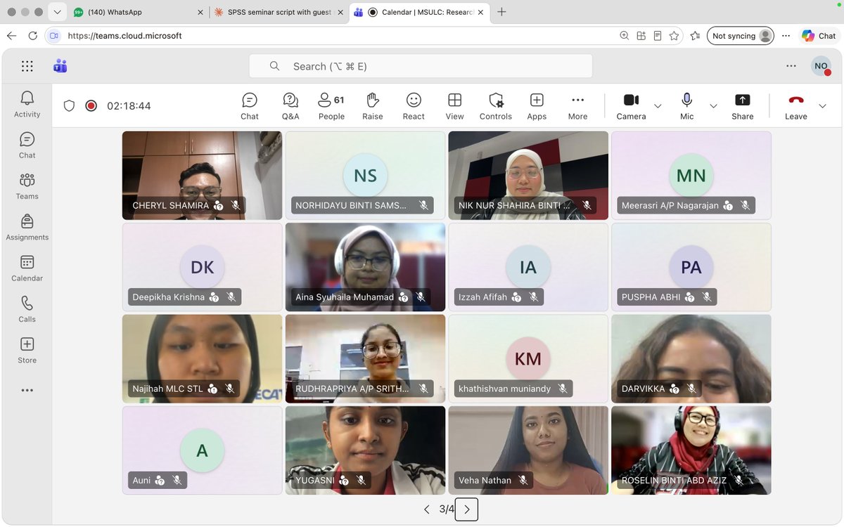MSULCKL's tweet photo. Learning, analysing, and growing.
Participants gained practical exposure to data management and analysis through SPSS, strengthening their research skills and confidence.
#MSUMalaysia #MSULearningCentre #MSURians #ResearchTalk #SPSS #DataAnalysis https://t.co/cjVXl8pwy0