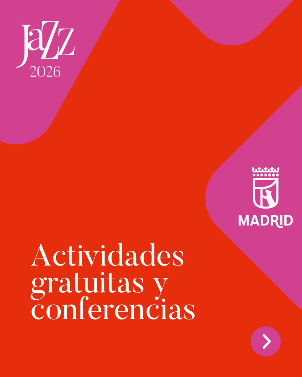 FestJazzMadrid's tweet photo. 🎷¿Actividades gratuitas en #JAZZMADRID2026?

Vive el festival completo con las actividades de libre acceso (hasta completar aforo):

🎺 Barba Dixie Band de @fernangomezCCV a @centrocentro.
💬 Conferencia Luis Martín, nuestro Directro Artístico.

ℹ️ https://t.co/E9wzCHOmrU https://t.co/ryxAD8ESYM