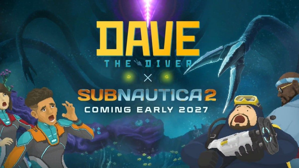 NinReportersEN's tweet photo. Dave the Diver x Subnautica 2 Crossover DLC Revealed, Coming Early 2027
https://t.co/lM65YLX82j
Dave the Diver Subnautica 2 DLC: interdimensional-Proteus-adventure-packe… https://t.co/lAdzZmtx0M