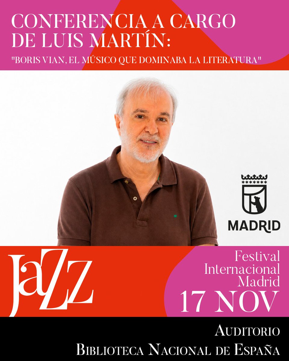 FestJazzMadrid's tweet photo. 🎷¿Actividades gratuitas en #JAZZMADRID2026?

Vive el festival completo con las actividades de libre acceso (hasta completar aforo):

🎺 Barba Dixie Band de @fernangomezCCV a @centrocentro.
💬 Conferencia Luis Martín, nuestro Directro Artístico.

ℹ️ https://t.co/E9wzCHOmrU https://t.co/ryxAD8ESYM