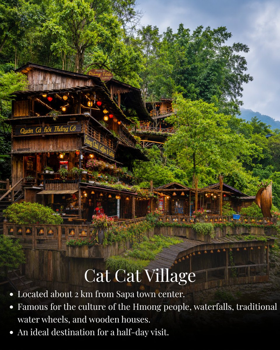 fatimarosel's tweet photo. Beyond the mountains, Sapa’s ethnic villages offer rich traditions and breathtaking landscapes. Explore Cat Cat, Lao Chai, Ta Van, Ta Phin, Y Linh Ho, and Ban Ho to experience the authentic beauty of Vietnam’s highlands. https://t.co/8EUfOsNalO