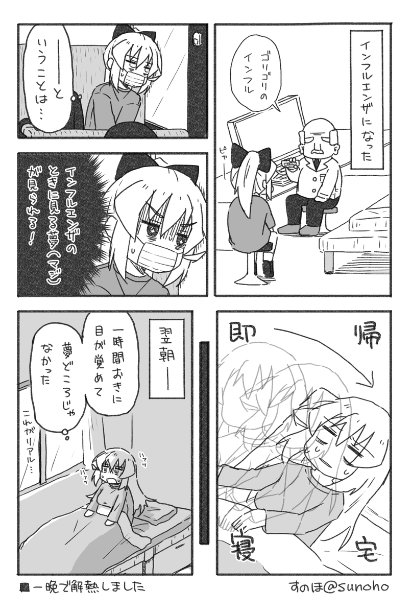 sunoho's tweet photo. インフルエンザのときに「インフルエンザのときに見る夢」を見るのはむずかしい日記です https://t.co/o7yybKNqlF