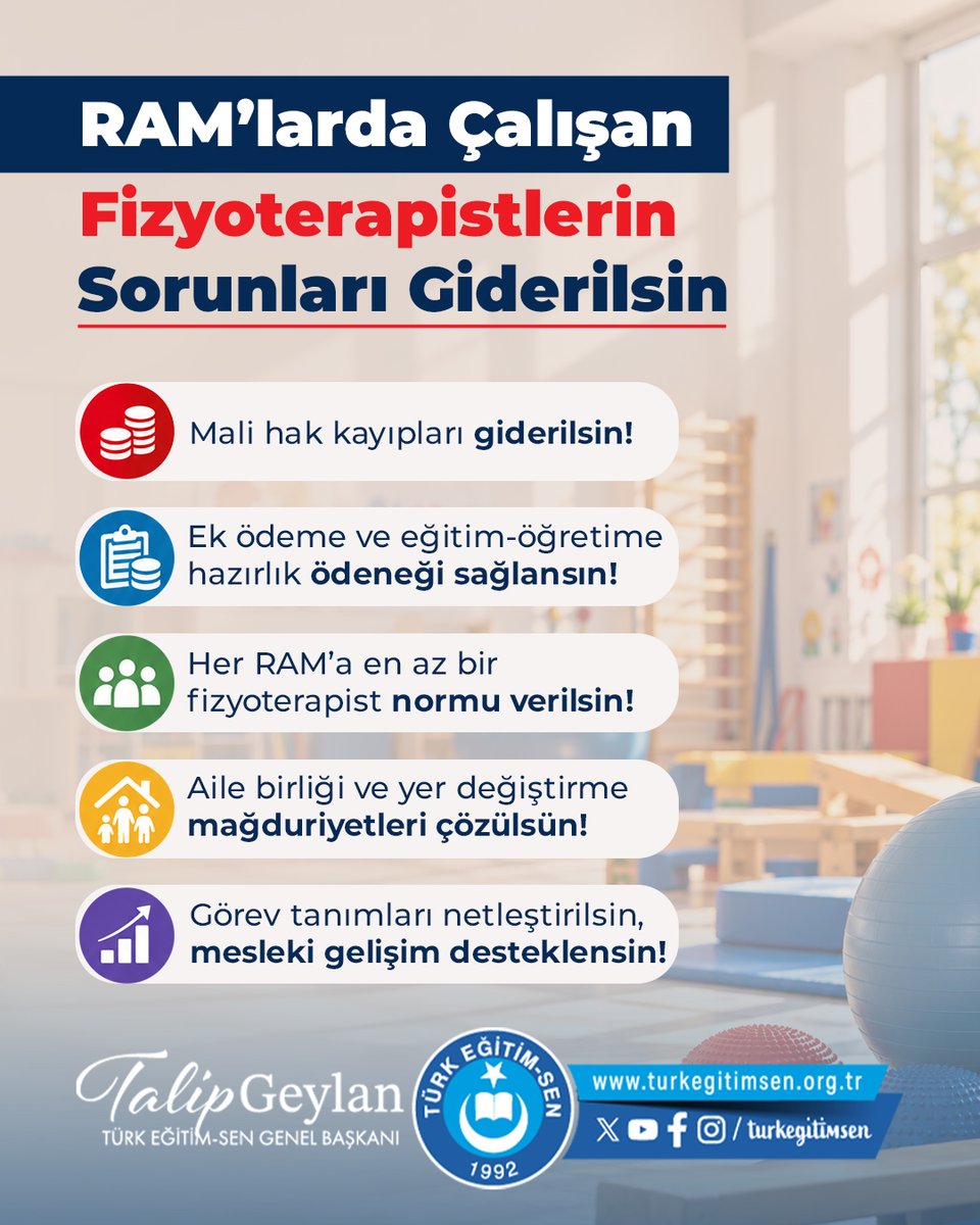 turkegitimsen's tweet photo. RAM’larda Çalışan Fizyoterapistlerin Sorunları Giderilsin https://t.co/UiZlOLCDyj https://t.co/YzFRJhkziH