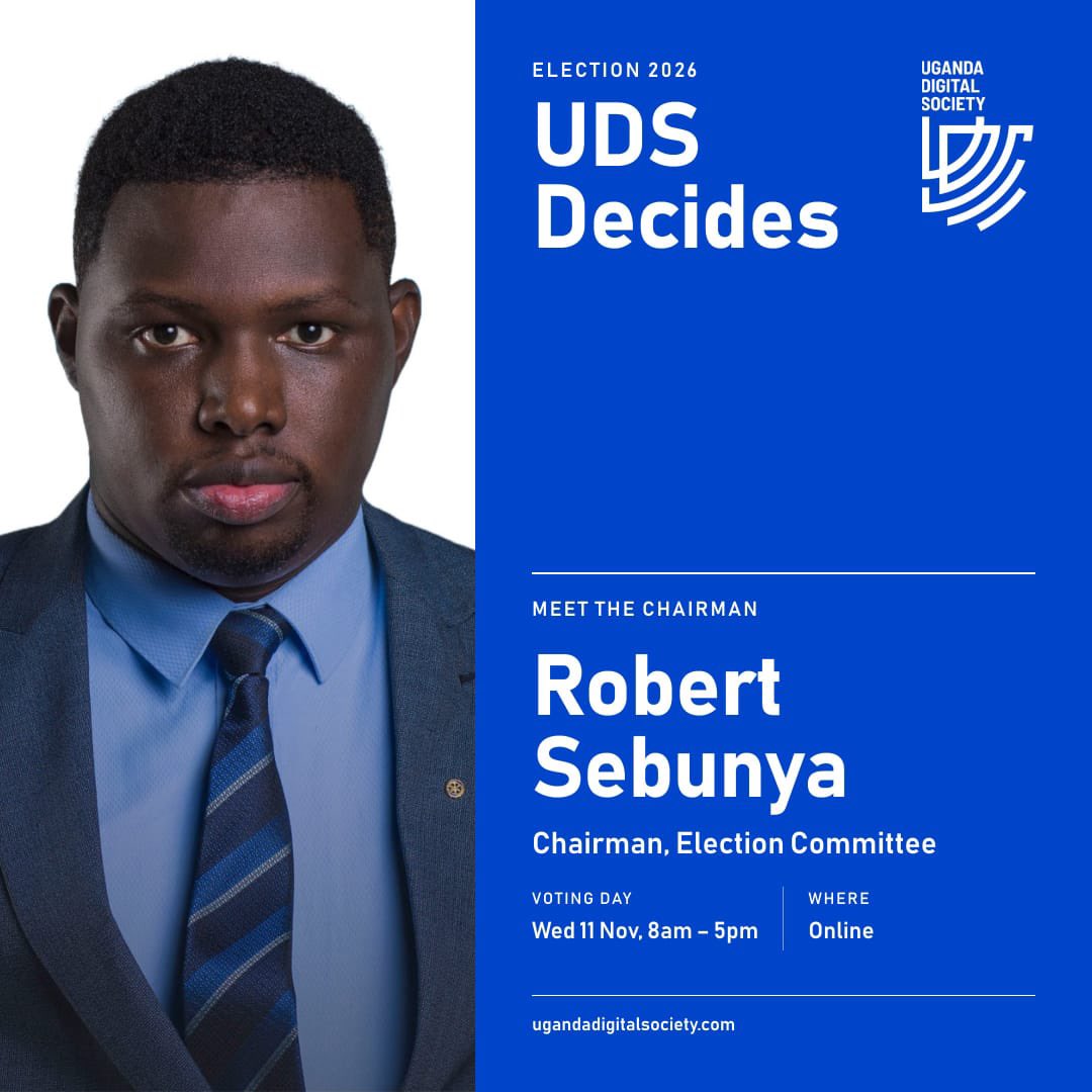 UDigitalSociety's tweet photo. Behind every fair election is a team that isn't on the ballot. ๐ณ๏ธ
That's our Election Committee.
Meet Robert Sebunya, Chairman of the Election Committee.
Voting: Wed 11 Nov, 8am to 5pm, online.
#UDSDecides https://t.co/mlztpUib2p