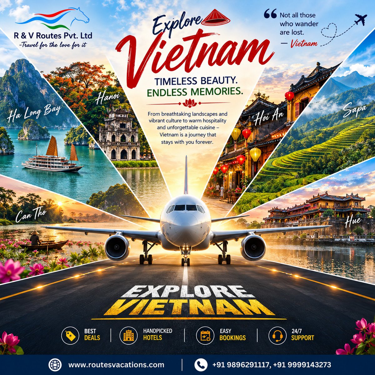 97lulula's tweet photo. Vietnam is calling. From Ha Long Bay and Sapa to Hue, Hanoi, and Hoi An, discover rich culture, vibrant cuisine, stunning nature, and timeless heritage. Let RV Routes Pvt. Ltd. turn your travel dreams into unforgettable memories. https://t.co/7ztqhrwqOC