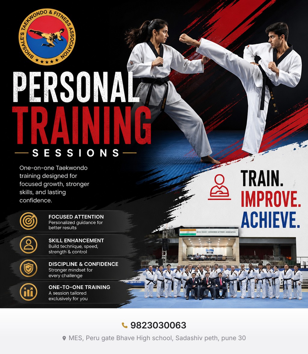 JimmysPLopezjQR's tweet photo. Reach your goals with personalized sessions at Bhosale's Taekwondo and Fitness Association. Get expert Pune martial arts training tailored to your needs. https://t.co/4dgzM4mSRQ
