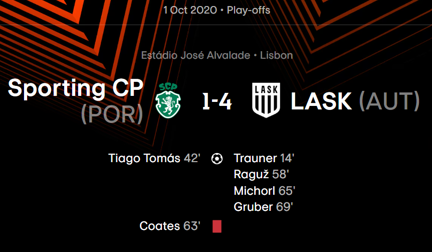 fmeetsdata's tweet photo. 🇵🇹 Sporting CP is starting to have traumatic experiences with 🇦🇹 LASK.

Back in 2020, during the COVID pandemic, the qualifying rounds (except for UCL PO) were played as single-leg matches behind closed doors.

🇦🇹 LASK beat 🇵🇹 Sporting CP at José Alvalade in 🟠 UEL PO and eliminated them from Europe altogether!

There was no 🟢 Conference League back then so losing in UEL PO meant the end of European season for Sporting!

This remained the only time 🇵🇹 Sporting CP played in Europe but were eliminated before group/league stage in over 20 years (since 2005).