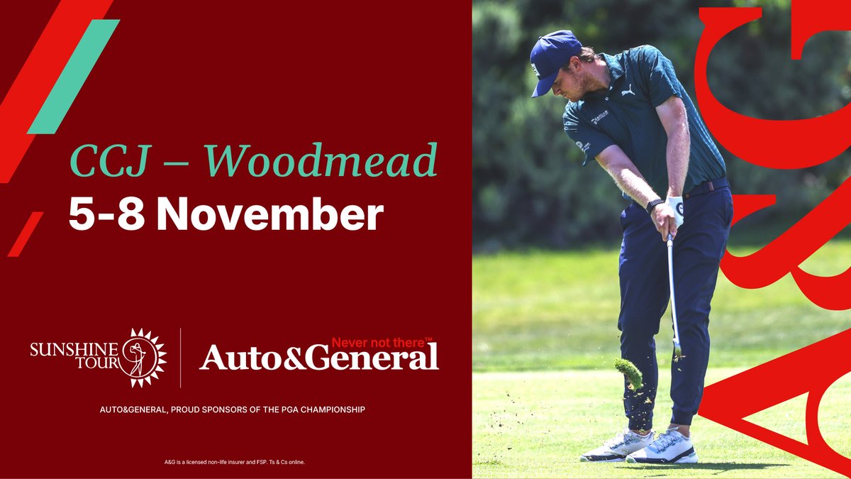 AutoandGeneral's tweet photo. There’s a new name at the PGA Championship.  

Auto&General is proud to announce its sponsorship of the Sunshine Tour’s SA PGA Championship. 
This esteemed tournament, scheduled for 5 - 8 November 2026 at The Country Club Johannesburg: Woodmead, has a storied history featuring legends such as Bobby Locke, Gary Player, Ernie Els, and Louis Oosthuizen.  

This collaboration reflects Auto&General's commitment to excellence and being present when it matters most. Just as golfers dedicate countless hours to preparation, Auto&General is dedicated to delivering exceptional experiences for customers, brokers, and the broader public.