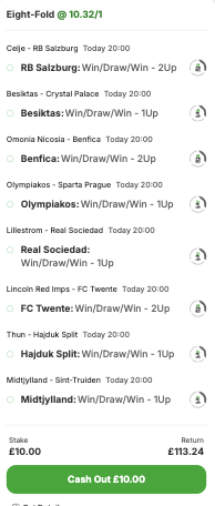 SmartAccaTips's tweet photo. 🆙  10/1 EARLY PAYOUT ACCA!

🖤 Placed with Betway: https://t.co/eOvK51bh4j

💥 Let's get another winner!

🔗  Add to betslip: https://t.co/Xpw2FbSMHZ

18+ GambleAware Ad https://t.co/fdioMn0Hz9