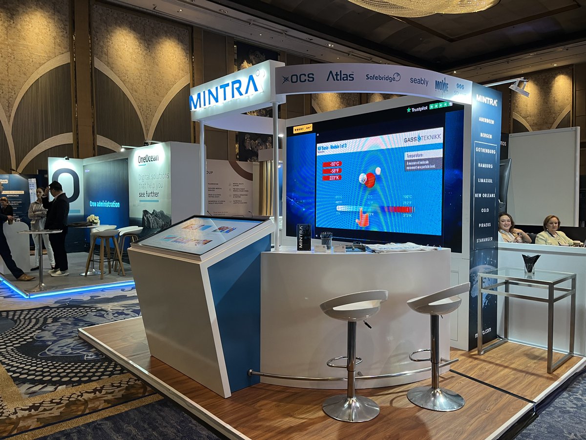 mintra's tweet photo. It's the final day at Crew Connect Global 2026! ⚓ Thanks to everyone who visited Booth 19, Level 3 to meet our team. 🚢 #WeAreMintra #CrewConnectGlobal #Maritime https://t.co/U70MsvDtiH
