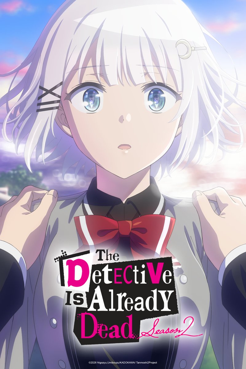 Crunchyroll's tweet photo. The case reopens in English 🔍 The English dub of The Detective Is Already Dead Season 2 is now available on Crunchyroll!

✨ CAST &amp; CREW: https://t.co/wnORkmrfDE https://t.co/jmqvg8uVlC