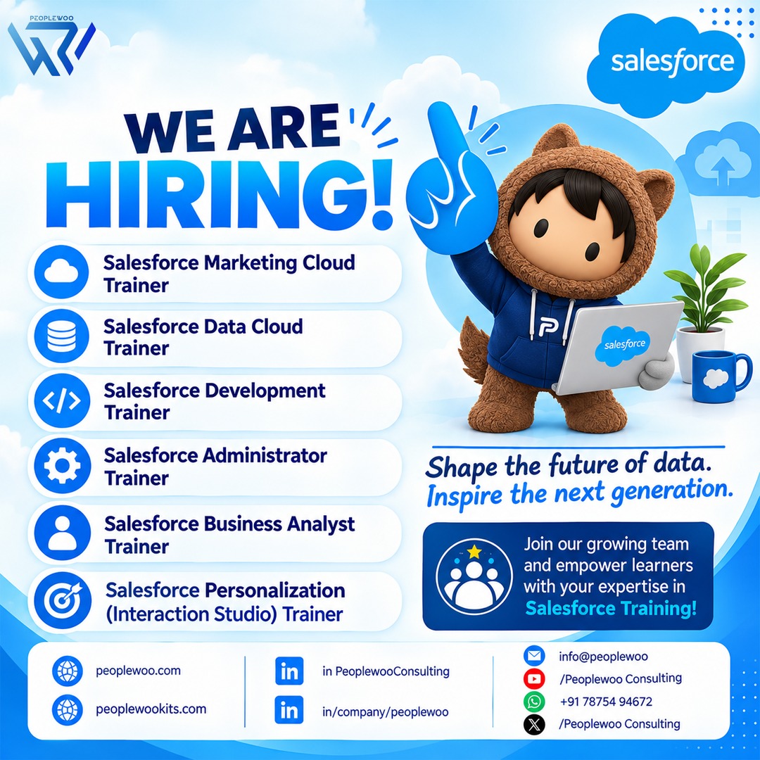 Peoplewoocon's tweet photo. Apply Now:https://t.co/tKeViKlntl
#SalesforceTrainer #HiringSalesforceTrainer #SalesforceJobs #SalesforceCareer #SalesforceTraining #SalesforceInstructor #SalesforceExpert https://t.co/W7sb3Px8Bf
