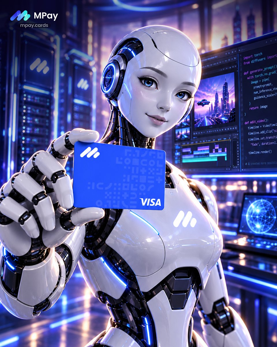 MpayCard's tweet photo. 🤖 AI is everywhere now. One card that keeps up！💳

Writing your emails. Debugging your code. Editing your videos. Answering your questions.

One thing it still needs? A card that works.

💳 MPAY VISA virtual card. USDT-funded. AI-ready.🚀

Subscribe to what you use.
👉Get Your Card - https://t.co/xiAP2dROXS #MPAY #MpayCard #CryptoCard #USDT