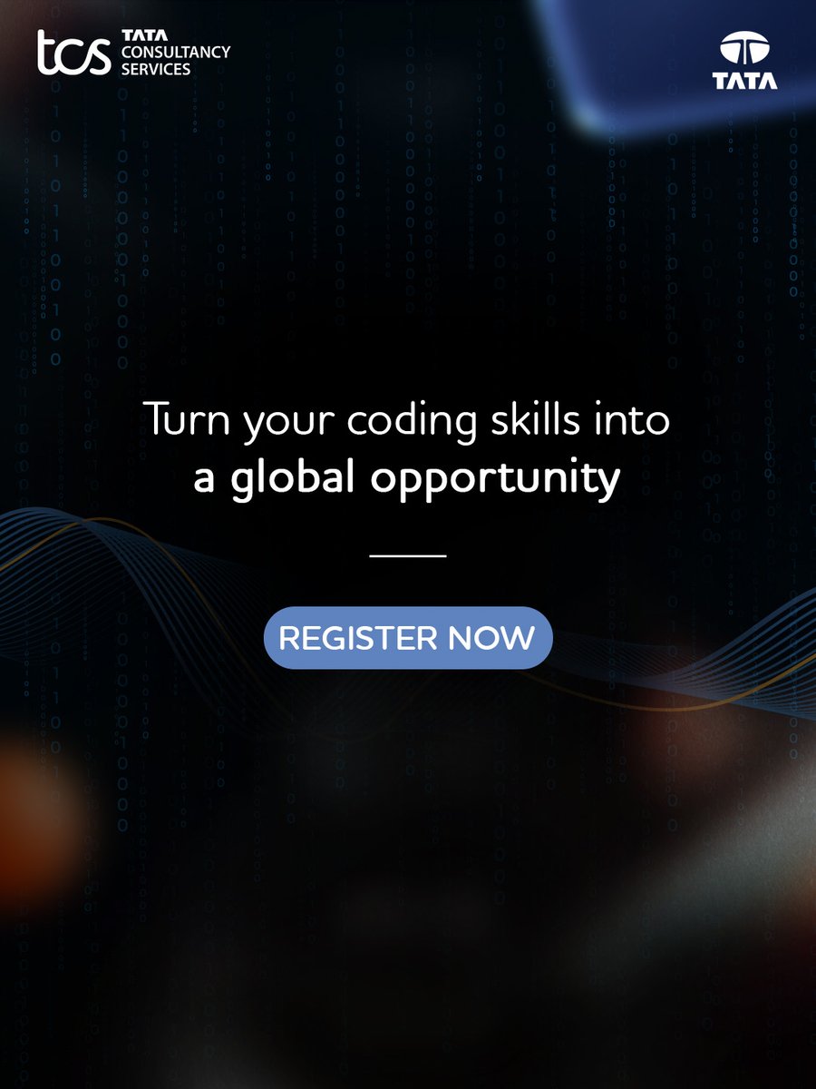 TCS's tweet photo. One global stage. Countless possibilities.

After a landmark 13th season that earned a Guinness World Record, #TCSCodeVita returns with a new challenge: Code Beyond Imagination. Whether you're looking to sharpen your problem-solving skills, gain new perspectives, or connect with a global coding community, TCS CodeVita Season XIV offers an opportunity to learn, grow, and explore what's possible through code.

What awaits?

• Engaging programming challenges
• Opportunities to learn and grow alongside coders from around the world
• Global visibility for your ideas and talent
• Rewards and recognition for standout performances

Register now: https://t.co/ZvpL0I5e0C