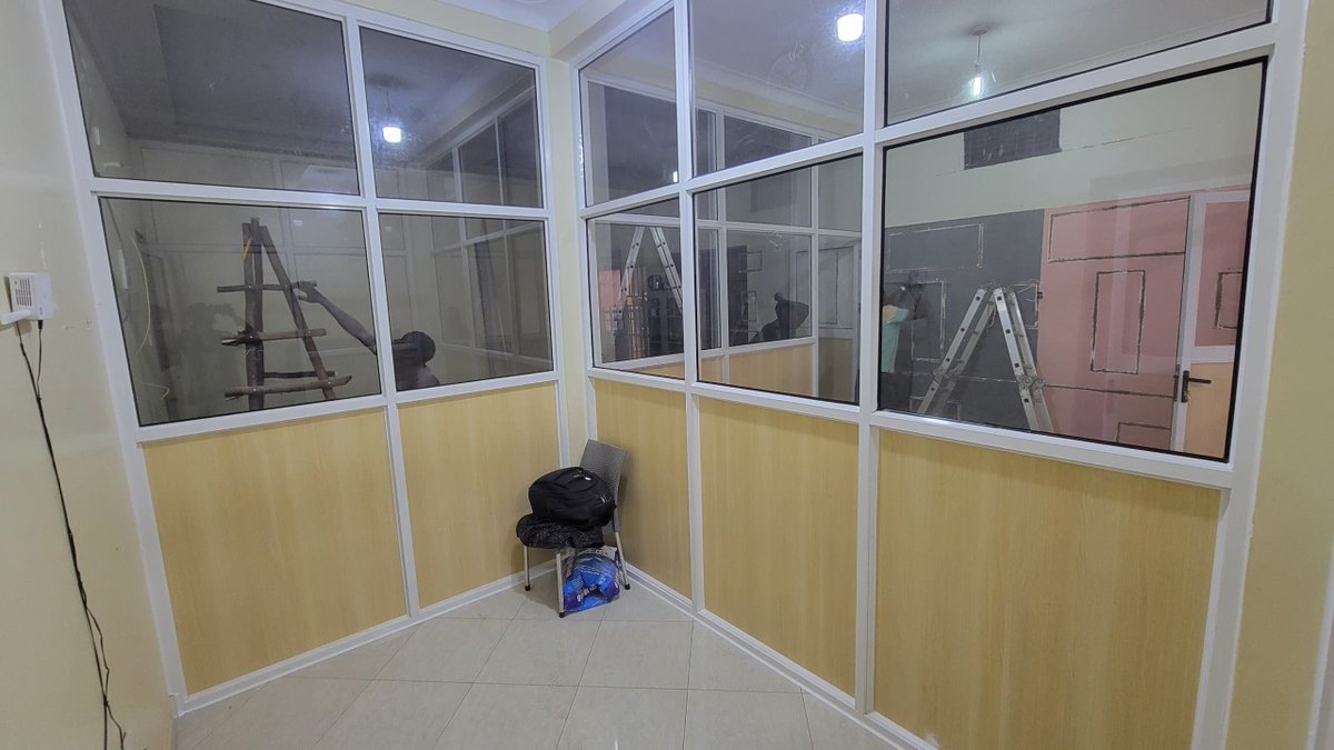 linqsoftA's tweet photo. Do you need to create more space and increase privacy in your office, Linqsoft Aluminium is your perfect answer. We do Aluminium, glass and board partitions for your offices, houses and also businesses. 

Work in progress in 📸 

#ConstructionUganda 
#OfficePartitiins. https://t.co/dWxyNFwrJx