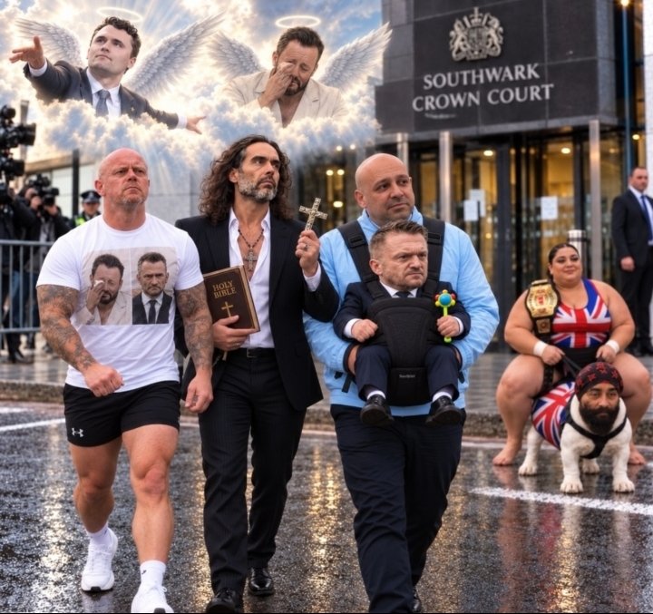 gingerrtom's tweet photo. BREAKING🚨:Tommy Robinson has just arrived at Southwark Crown Court for day four of his trial. https://t.co/OTyYXOVn4u