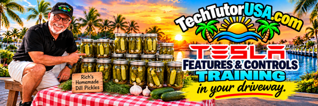 techtutorusa2's tweet photo. What do dill pickles have to do with Teslas? 🥒

I met fellow Army vet SGT “Ski” at a Tesla meetup. His pickles inspired my own.

60 years ago: SGT "Bones" and Honest John rockets. Today: pickles. Considerably less chance of a misfire. 😂

Story + recipe:
https://t.co/ReLJz4XIzg 

@DigitalAssetsUS @ChargeFlexUSA @TeslaFamOrlando @teslabrosclub
@TeslaOwnersFL @ElectricUpgrade @CyberWattage  https://t.co/Or6Pf2BizD @OGMarsLife @CYBRBEATZ @EvasTeslaSPlaid @gr8fdead @@NickJHowe