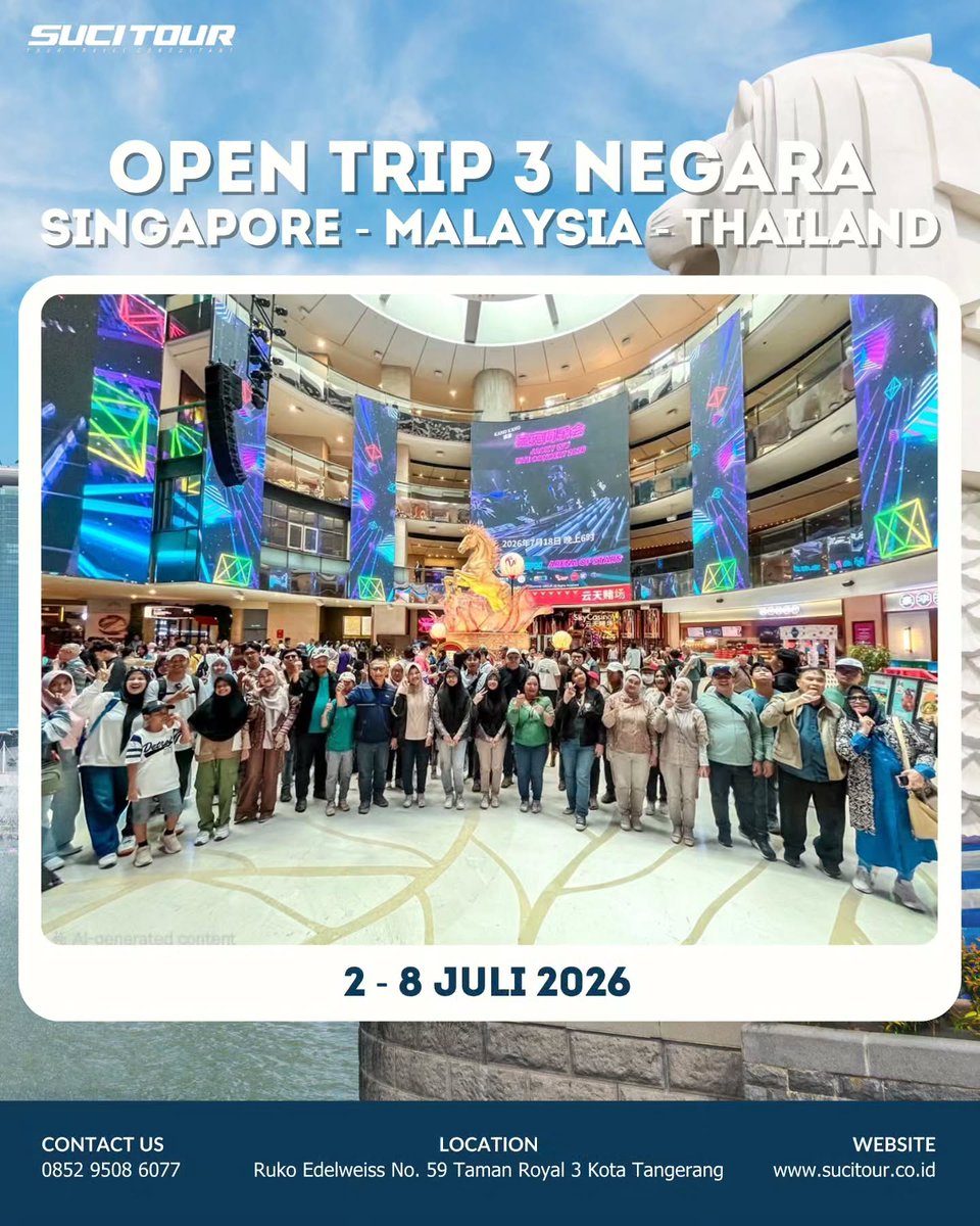 RedeckGk's tweet photo. Ada perjalanan yang selesai saat tiba di rumah. Ada pula yang ceritanya terus kita bawa pulang. Singapore, Malaysia, Thailand | 2–8 Juli 2026

Terima kasih telah menjadi bagian dari perjalanan penuh kebersamaan ini. Sampai bertemu di perjalanan https://t.co/MdWuQ9NLrv