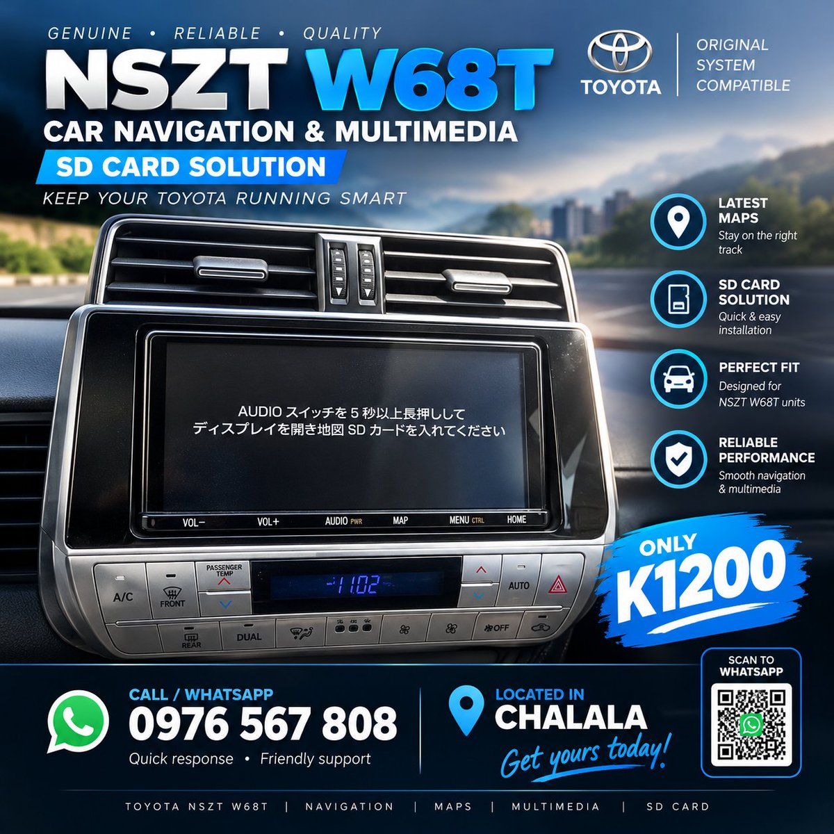 DavidMutenukile's tweet photo. I work on car radios. 
Need an SD card for your radio system? Do reach out.. 
0976567808. https://t.co/hzFAS2xJ5g