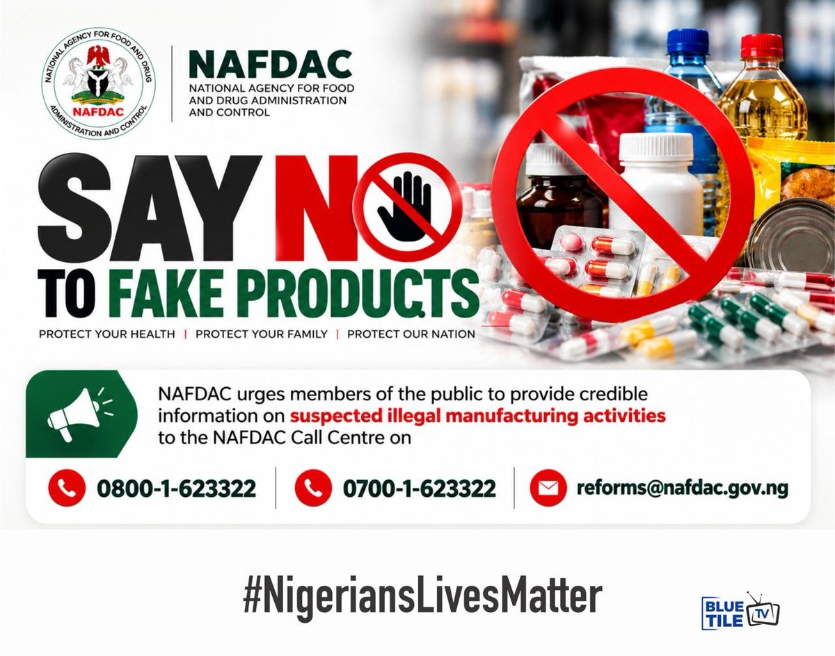 Adesikira's tweet photo. Fake drugs can delay proper treatment, worsen illness and cause serious harm. A medicine that cannot be trusted is a danger to the patient and a threat to public health.

#FakeProductKills #NigerianLivesMatter https://t.co/U8Icjy8ghH