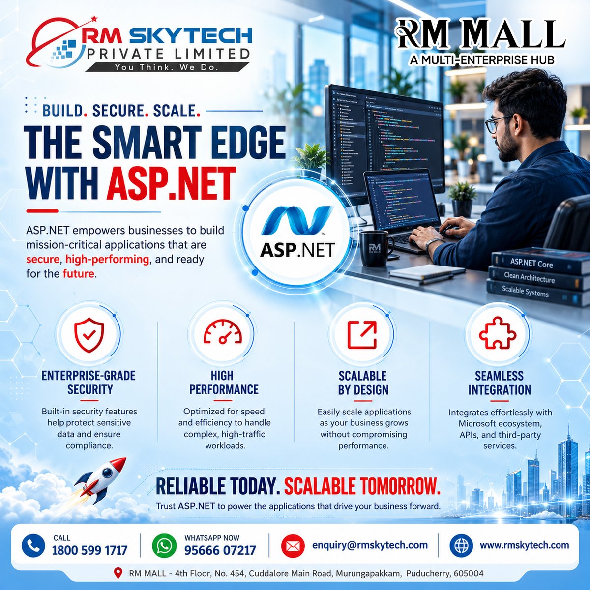 RMSkyTech1's tweet photo. 🚀 Build smarter with https://t.co/VNXnVnwRMm!

🔐 Secure applications
⚡ High performance
📈 Scalable solutions
🔗 Seamless integration
Power your business with future-ready technology from RM Skytech. 💻

#RMSkytech #ASPNET #DotNet #WebDevelopment #TechSolutions https://t.co/owL8pvSKMW