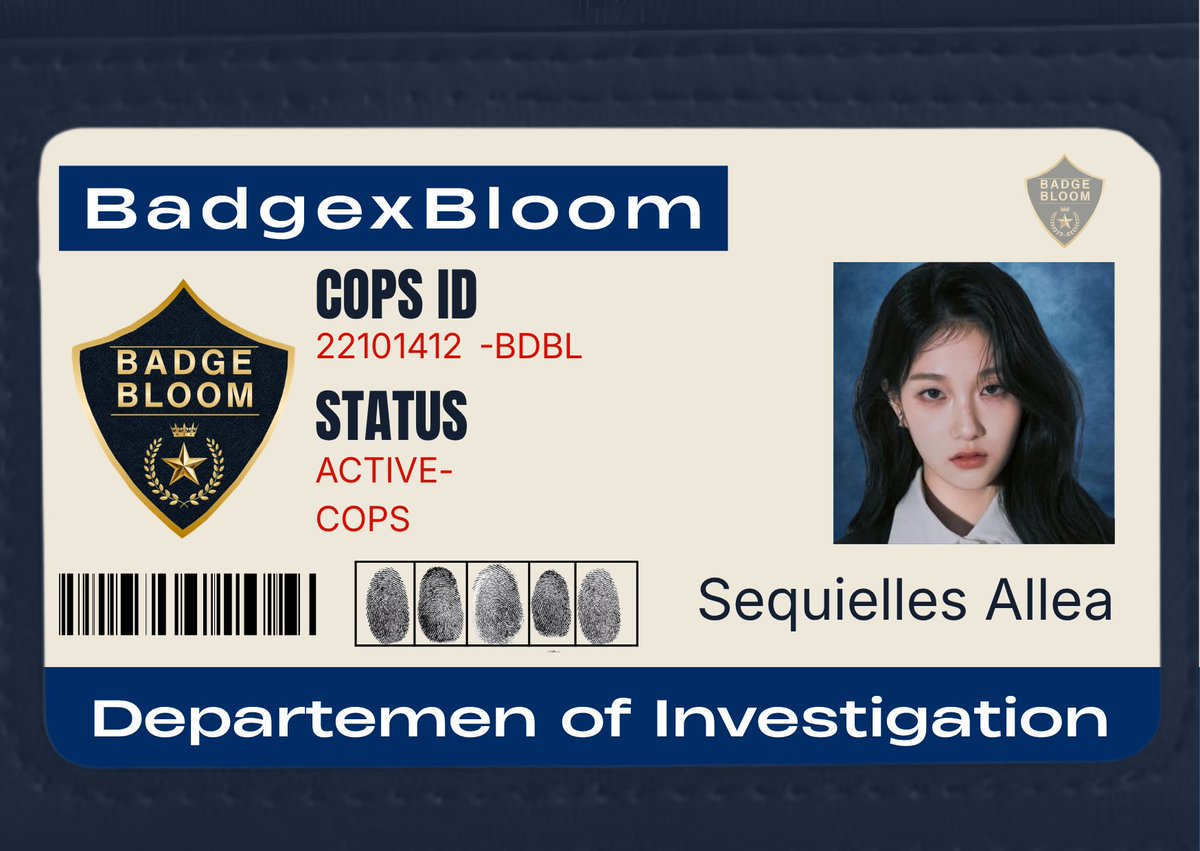copsSEOYEON's tweet photo. @BadgexBloomCA Hi, I’m Sequielles Allea, and I’m ready to join the investigation at BadgexBloom! https://t.co/6ghI6gE3uC