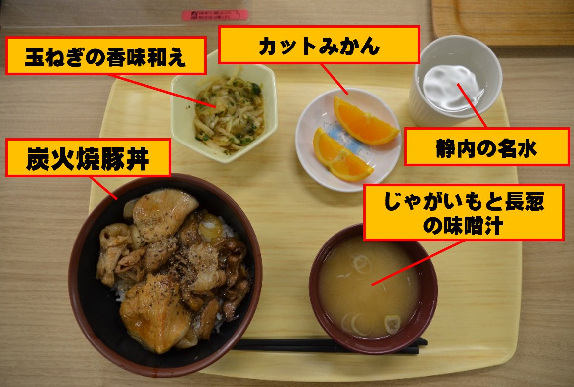 JGSDF_Shizunai's tweet photo. 【静内駐屯地名物献立の紹介】
今回紹介するのは静内駐屯地名物メニュー炭火焼豚丼🐽炭火焼ならではの香ばしさと豚肉の旨味は、ご飯との相性抜群🥢箸が止まらないおいしさです！おいしい食事で英気を養い、今日も任務に邁進します💪
#静内駐屯地　#昼食　#グルメ https://t.co/cdix3ZhOml