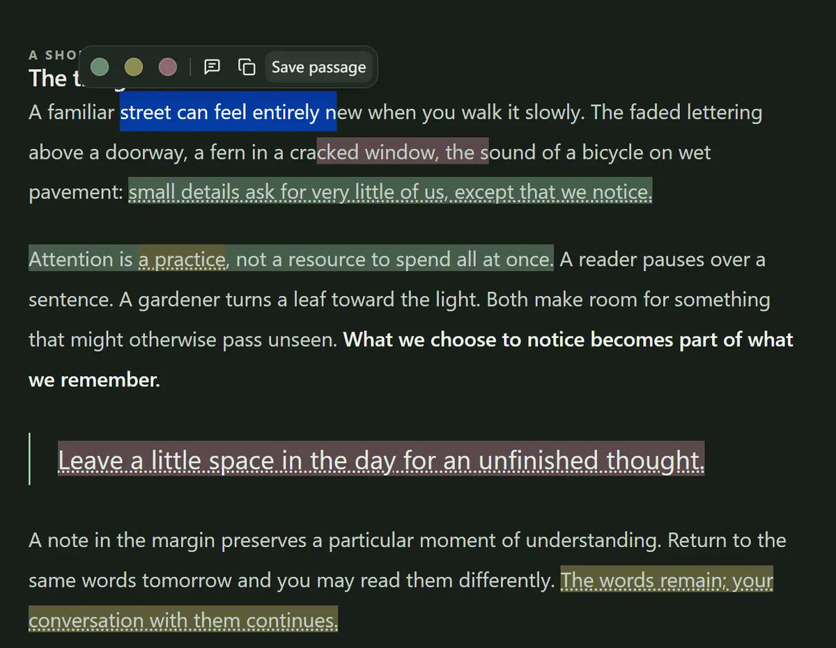 jqueryscript's tweet photo. penciled.js: a 15 kB open-source JavaScript library for persistent text highlights and notes on any web page. 

Built on the CSS Custom Highlight API.

👉 https://t.co/t7KxrVBupD https://t.co/xArgEOyvqv