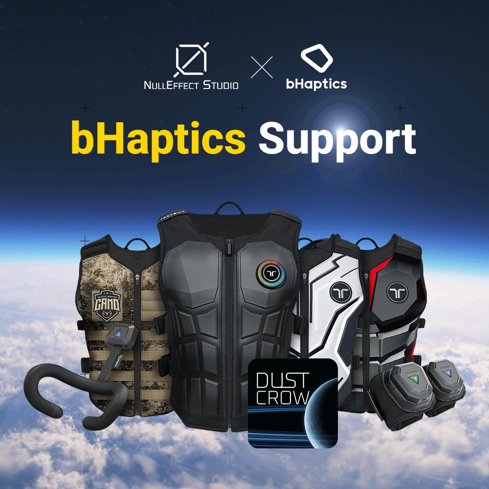 bhaptics's tweet photo. 🛰️DustCrow, a space salvage sim built around zero-gravity physics, is live on the #MetaQuest store with native bHaptics Support! 
🔧The job is simple. Head out to the wrecks, strip anything of value, and haul it back.
👉 More info: https://t.co/e8GirIKL0R
@NullEffect_  #MetaQuest3  #bHapticsReady