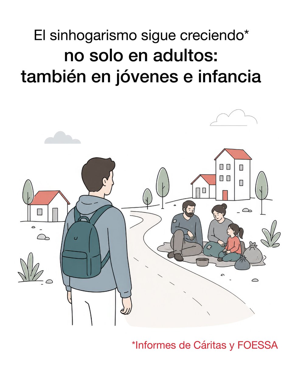 NadieSinHogar's tweet photo. Un hogar es mucho más que un sitio donde vivir. Es un lugar al que pertenecer.

Necesitamos una sociedad que no pase de largo.
Que escuche.
Que aprenda a mirar.
Que acoja sin juzgar.
Que brinde nuevas oportunidades.

Para. Acércate. Actúa.
#NadieSinHogar https://t.co/o52BWa8B6n
