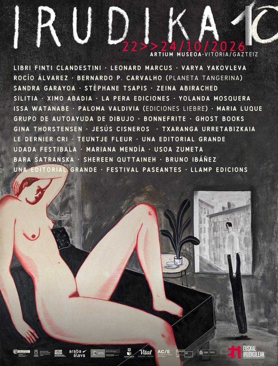 Araba's tweet photo. 🖼️ Irudikak hamar urte ospatuko ditu ilustrazioa eta praktika artistiko editoriala kulturaren erdigunean jarriz Gasteizko Artium Museotik, urriaren 22tik 24ra

🔗 https://t.co/ZoFHlJNC9P https://t.co/vvIkj9OcKF