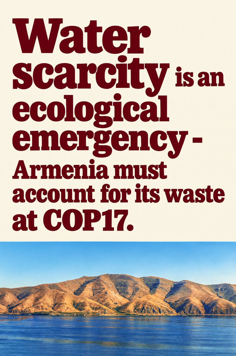 Rafiq_d86's tweet photo. Water scarcity is an ecological crisis — #Armenia must take responsibility for water mismanagement and waste at COP17!
#COP17 #BiodiversityAction #COP17Armenia #COP17hypocrisy https://t.co/95AJsdjRla