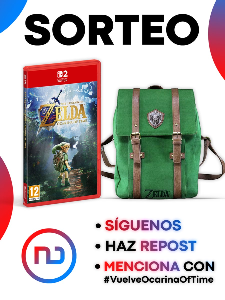 Nintenduo's tweet photo. ❤️ ¡SORTEO de ZELDA OCARINA OF TIME + Bolsa de Link! 💙

✅ Sigue a @Nintenduo
✅ Haz Repost a este Post
✅ Responde con #VuelveOcarinaOfTime diciendo qué es lo que más te gusta del remake

¡Mucha suerte a todos! https://t.co/KRadMGHuLG