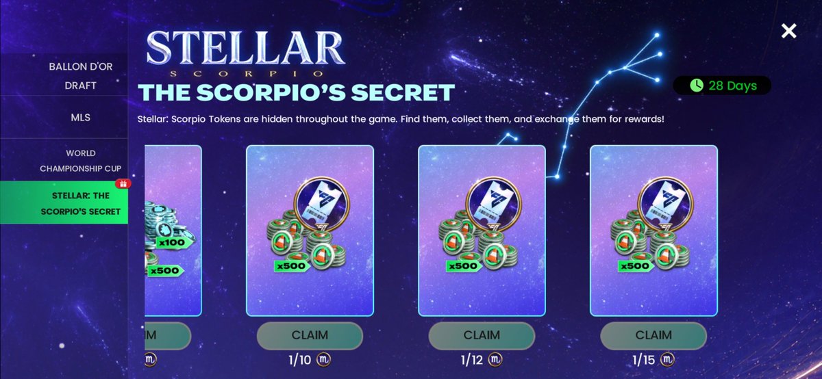 FCMUniverse's tweet photo. Spend the scorpio secret tokens here...

In the "Featured" box on the homescreen

There will be 15 rewards so keep your eyes peeled

@tutiofifa @EASFCMOBILE @FirstHalfYT @KJavierFM @FCthunder_EA @newcomerFM https://t.co/rgzCwkECsW
