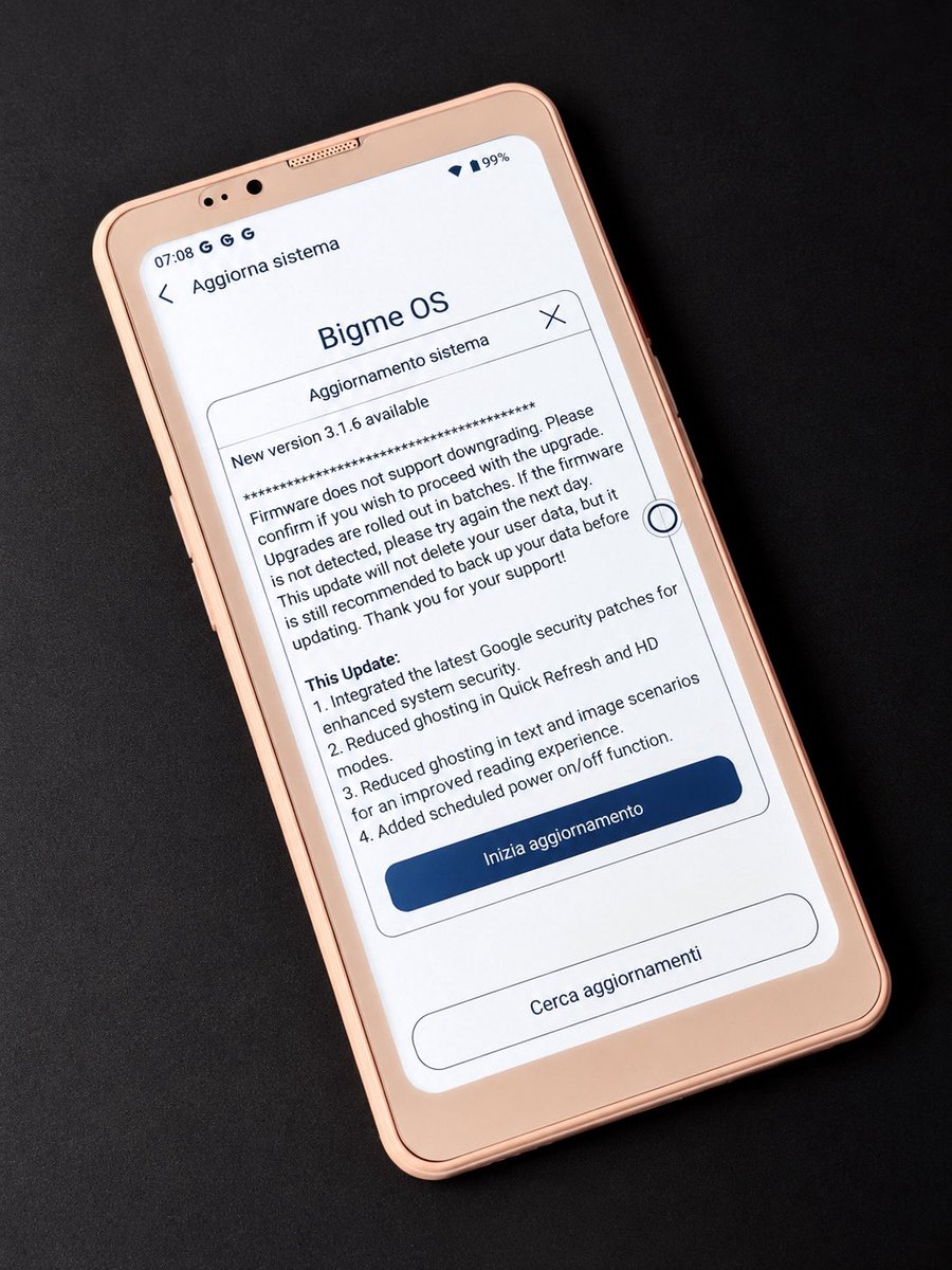 MikyAncona's tweet photo. 🔥 Un VERO smartphone E-INK che continua a migliorare! 📱
Il Bigme HiBreak Pro riceve un nuovo aggiornamento software alla versione 3.1.6! 🚀
🌐 Scopri di più su https://t.co/919Hebcigw
#Bigme #HiBreakPro #EInk #Smartphone #MikyAncona https://t.co/S8dYeIxibf