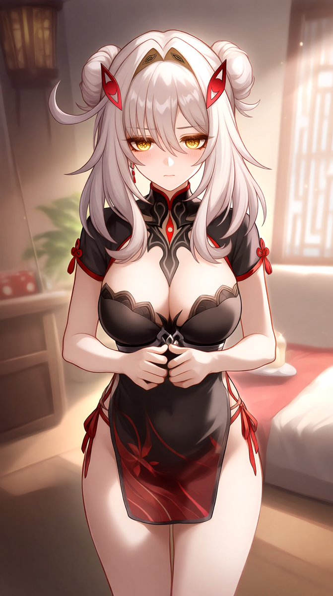 Setsuna_Zero73's tweet photo. チャイナ服ロノヴァ
#原神
#GenshinImpact
#ロノヴァ
#Ronova https://t.co/SgvPjzKgnT