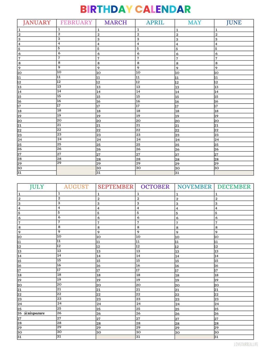 xanisphere's tweet photo. LETS MAKE A BIRTHDAY CALENDAR
oomfs (and non-oomfs^^) drop ur birthdays!!! only 1 person per day 👀 https://t.co/HVDgMaNx4m