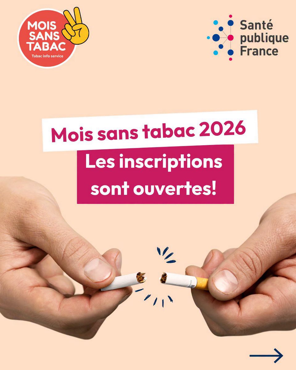 Prefet03's tweet photo. #MoisSansTabac | Le mois sans tabac revient pour sa 11e édition du 1er au 30 novembre 2026 !

Ce grand défi collectif d’arrêt du tabac, porté par le Ministère de la Santé et Santé publique France, en partenariat avec l'Assurance Maladie, encourage les fumeurs à arrêter de fumer pendant 30 jours. 🚭

👉 Inscrivez-vous sur https://t.co/rqhFdphEwN dès maintenant pour bénéficier d’un accompagnement gratuit et personnalisé.