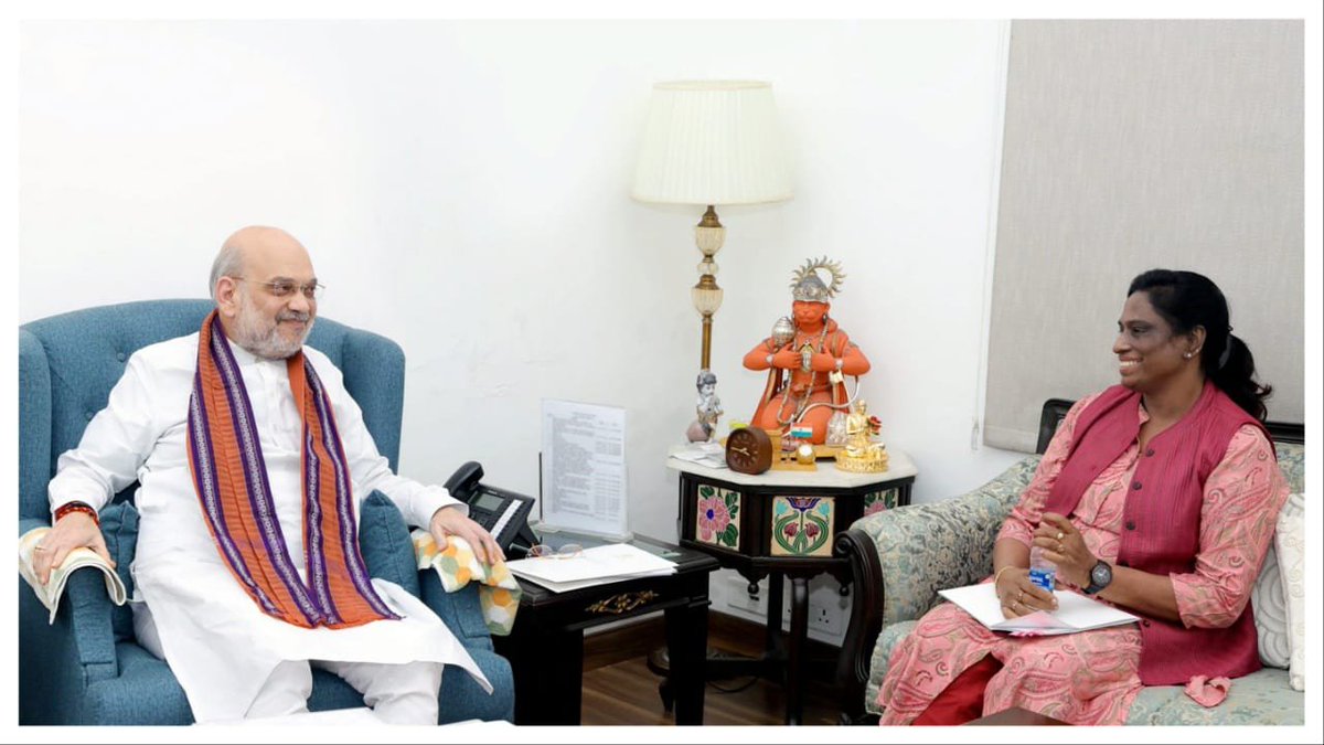 PTUshaOfficial's tweet photo. Warm birthday wishes to our Hon'ble Union Home Minister Shri. Amit Shah Ji! May the Almighty bless you with good health and happiness always. https://t.co/g4y1eACEiv